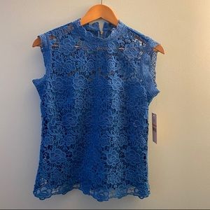 🆕NANETTE LEPORE BLUE LACE BLOUSE